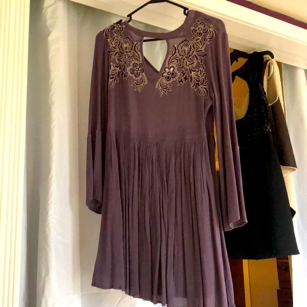 Purple midi boutique dress